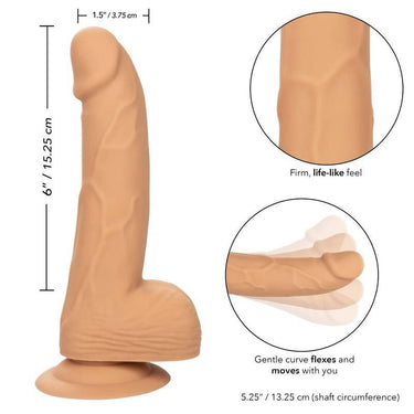 Dong in Silicone 6 Pollici con Base a Ventosa e Texture Realistica